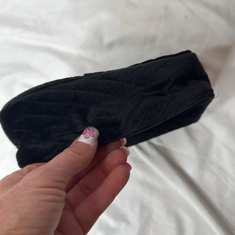 Frank Lyman Design Black Velvet Cosmetic Bag. NWT.